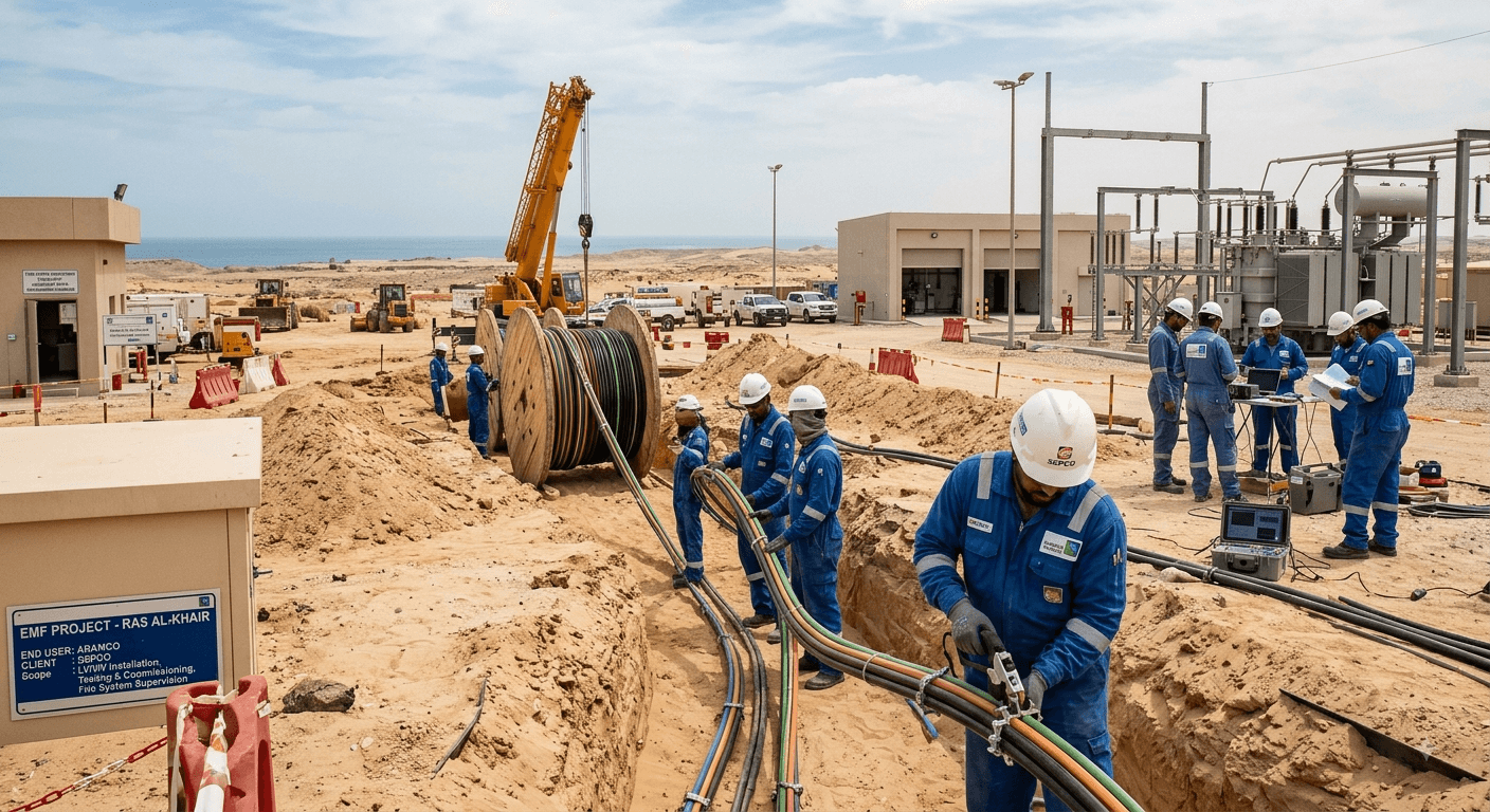 EMF, Ras Al-Khair site works